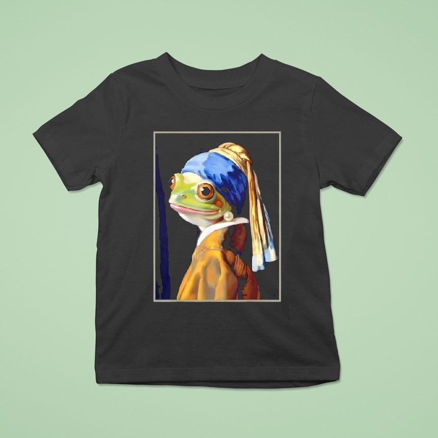 Frog Vermeer S Girl With A Pearl Earring Parody Meme T Shirt Frog Vermeer S Girl With A Pearl Earring Parody Meme T Shirt