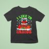 Funny Santa I Like To Slide Inside Christmas Couple Matching T Shirt
