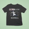 Girls Playing Baseball Cartoon T Shirt