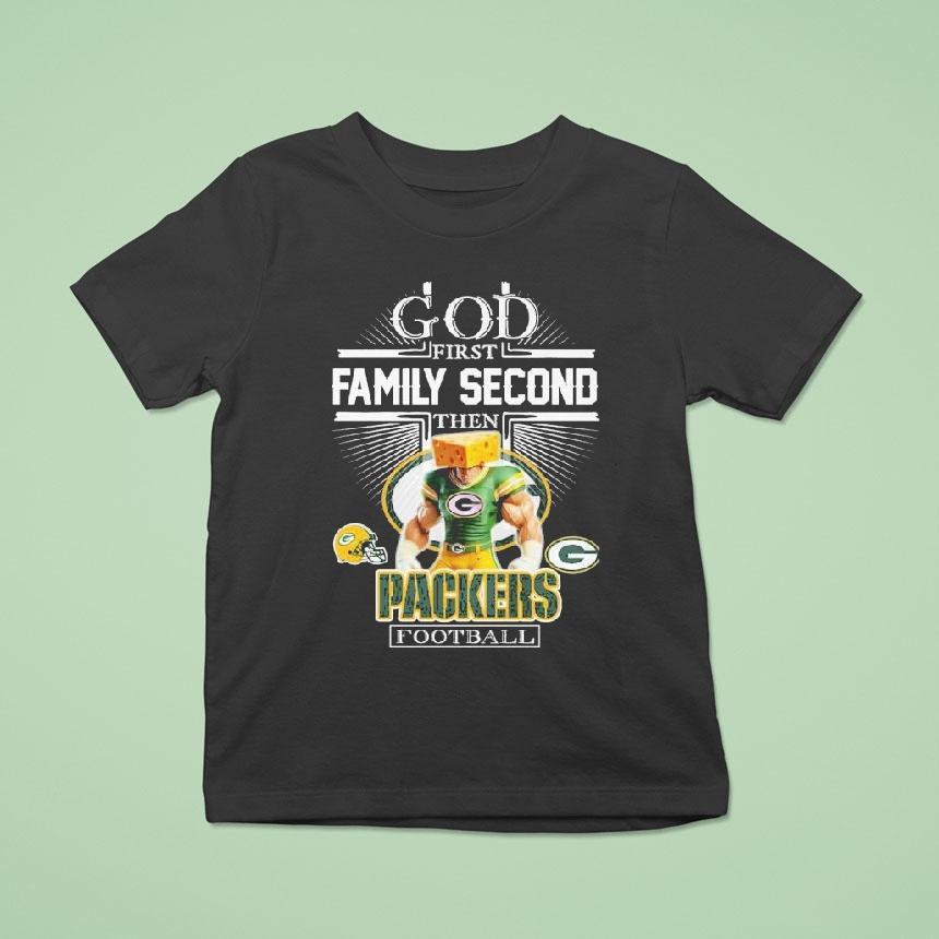 God First Family Second Then Green Bay Packers Masco T Shirt God First Family Second Then Green Bay Packers Masco T Shirt