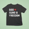God Guns Freedom Canada Red Maple Leaf Graphic T Shirt
