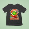 Grinch Holding Football And Helmet Chicago Bears Merry Christmas T Shirt
