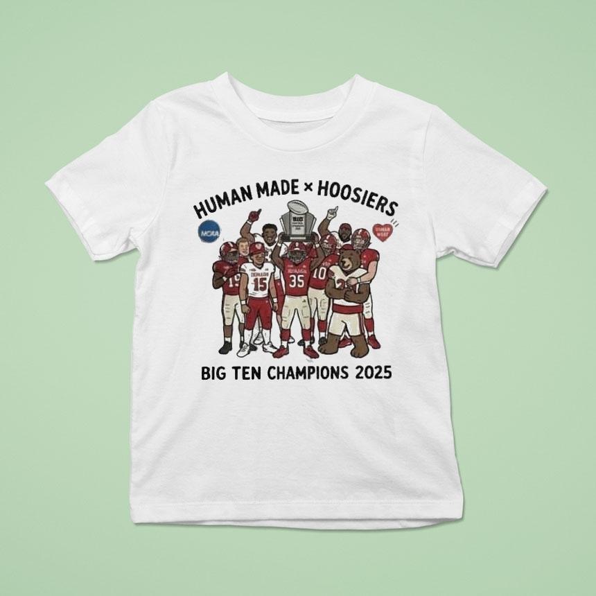Indiana Hoosiers Big Ten Championship Winner Cfp Ncaa Human Made T Shirt Indiana Hoosiers Big Ten Championship Winner Cfp Ncaa Human Made T Shirt