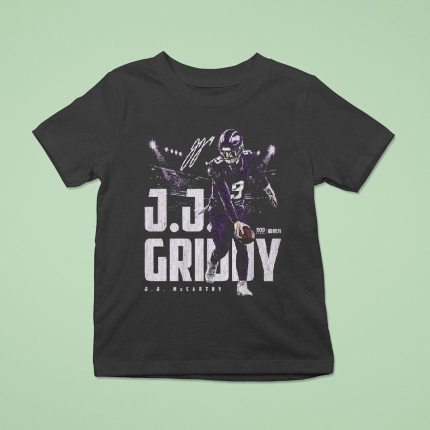 J J Mccarthy Minnesota Griddy T Shirt J J Mccarthy Minnesota Griddy T Shirt