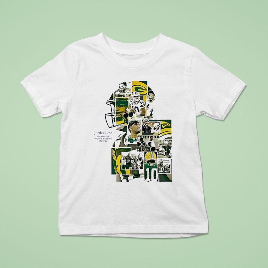 Jordan Love Green Bay Packers Nfl Man Of The Year Nominee T Shirt Jordan Love Green Bay Packers Nfl Man Of The Year Nominee T Shirt