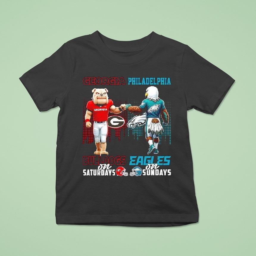 Mascot Of Georgia Bulldog On Saturdays And Philadelphia Eagles On Sundays T Shirt Mascot Of Georgia Bulldog On Saturdays And Philadelphia Eagles On Sundays T Shirt