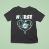Miami Dolphins Nurse It S A Work Of Heart Heartbeat Stethoscope T Shirt