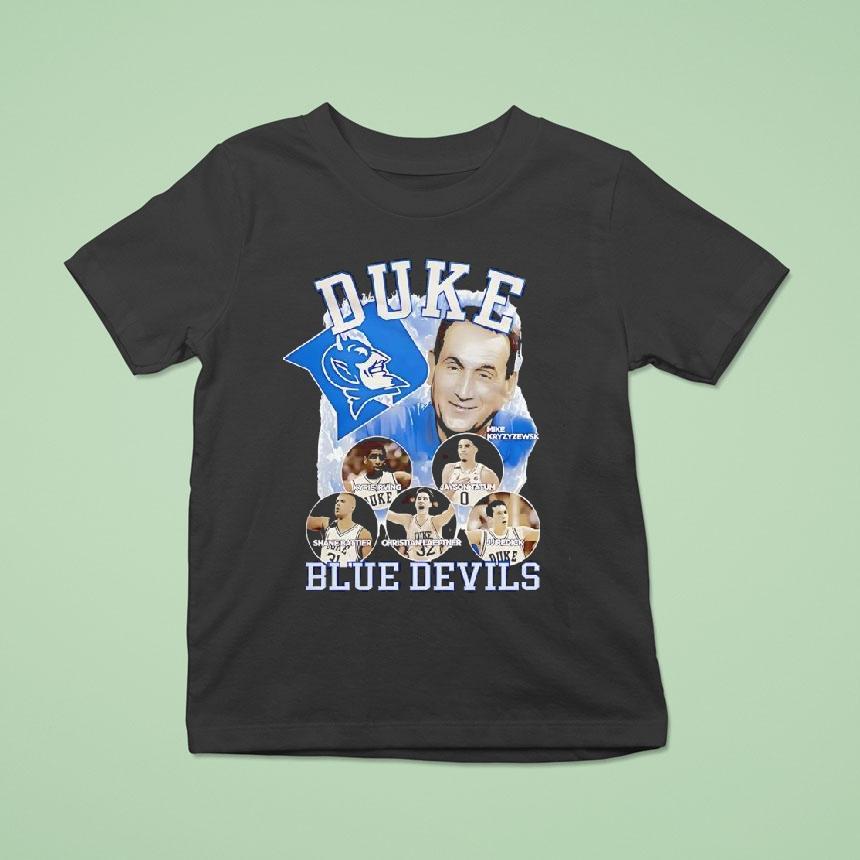 Mike Kyrie Jayson Shane Battier Christian Laettner Duke Blue Devils Celebrating The Legends T Shirt Mike Kyrie Jayson Shane Battier Christian Laettner Duke Blue Devils Celebrating The Legends T Shirt