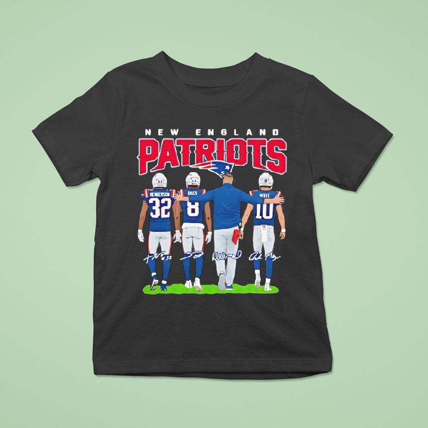 New England Patriots Graphic Apparel Signatures Coach And Players T Shirt New England Patriots Graphic Apparel Signatures Coach And Players T Shirt
