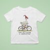 Off To Cause A Kerfuffle Goose Riding A Bicycle T Shirt