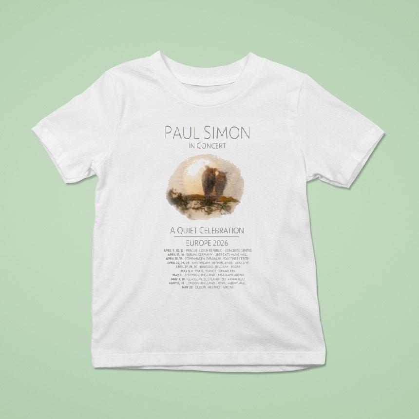 Paul Simon A Quiet Celebration Europe Tour T Shirt Paul Simon A Quiet Celebration Europe Tour T Shirt