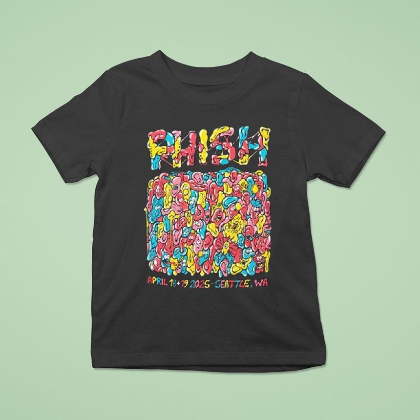 Phish Seattle Gum Wall Spring Tour T Shirt Phish Seattle Gum Wall Spring Tour T Shirt