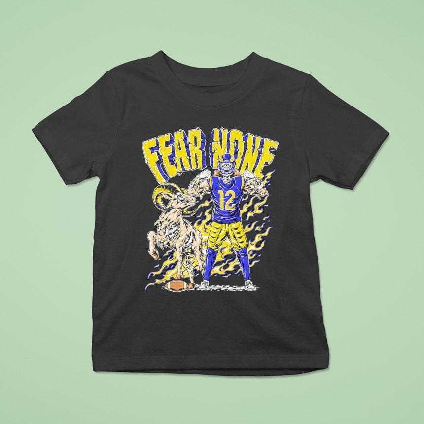 Puka Nacua Skeleton Fear None Los Angeles Rams Football T Shirt Puka Nacua Skeleton Fear None Los Angeles Rams Football T Shirt