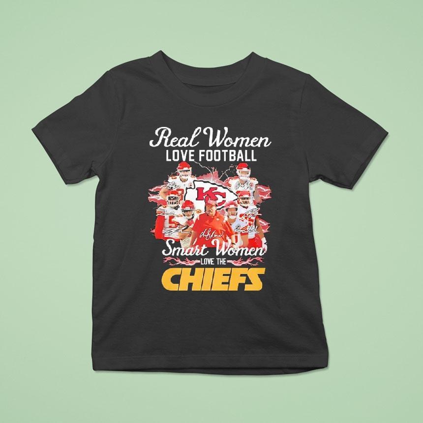 Real Women Love Football Smart Women Love The Kansas City Chiefs Signatures Team Logo T Shirt Real Women Love Football Smart Women Love The Kansas City Chiefs Signatures Team Logo T Shirt