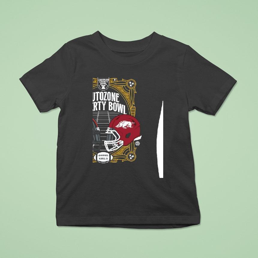 Texas Tech Red Raiders Vs Arkansas Razorbacks Football Autozone Liberty Bowl T Shirt Texas Tech Red Raiders Vs Arkansas Razorbacks Football Autozone Liberty Bowl T Shirt