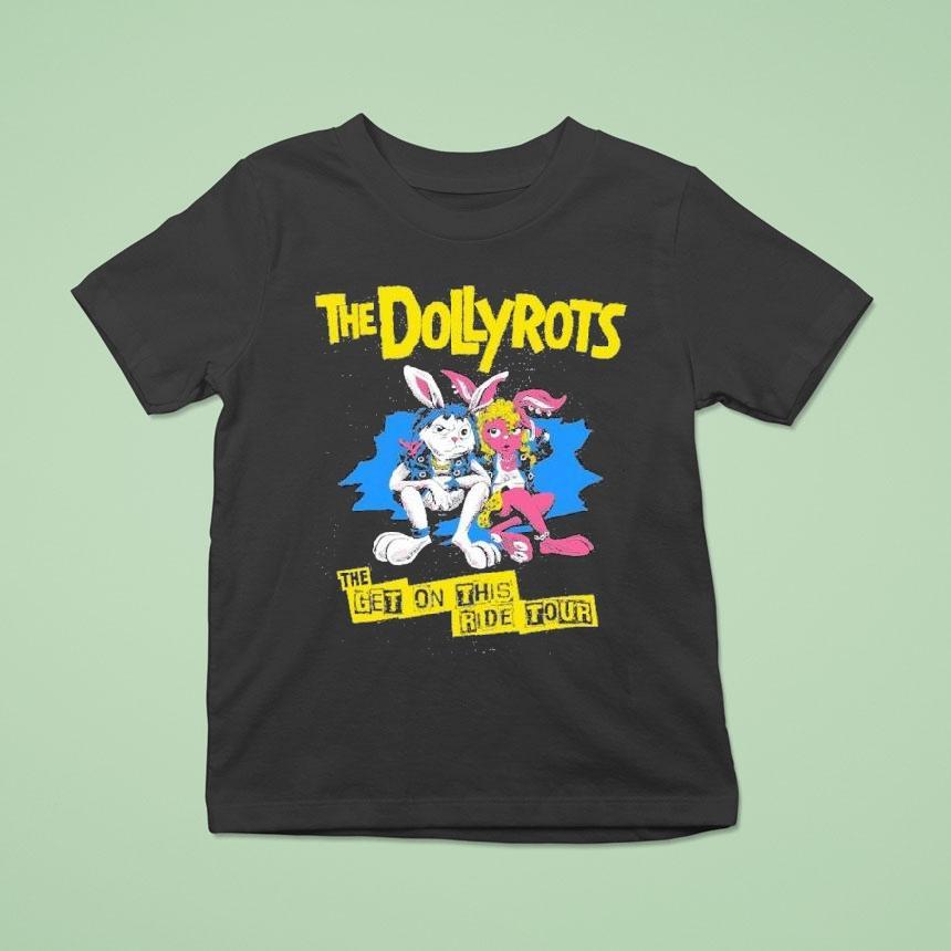 The Dollyrots The Get On This Ride Summer Tour Bunny T Shirt The Dollyrots The Get On This Ride Summer Tour Bunny T Shirt