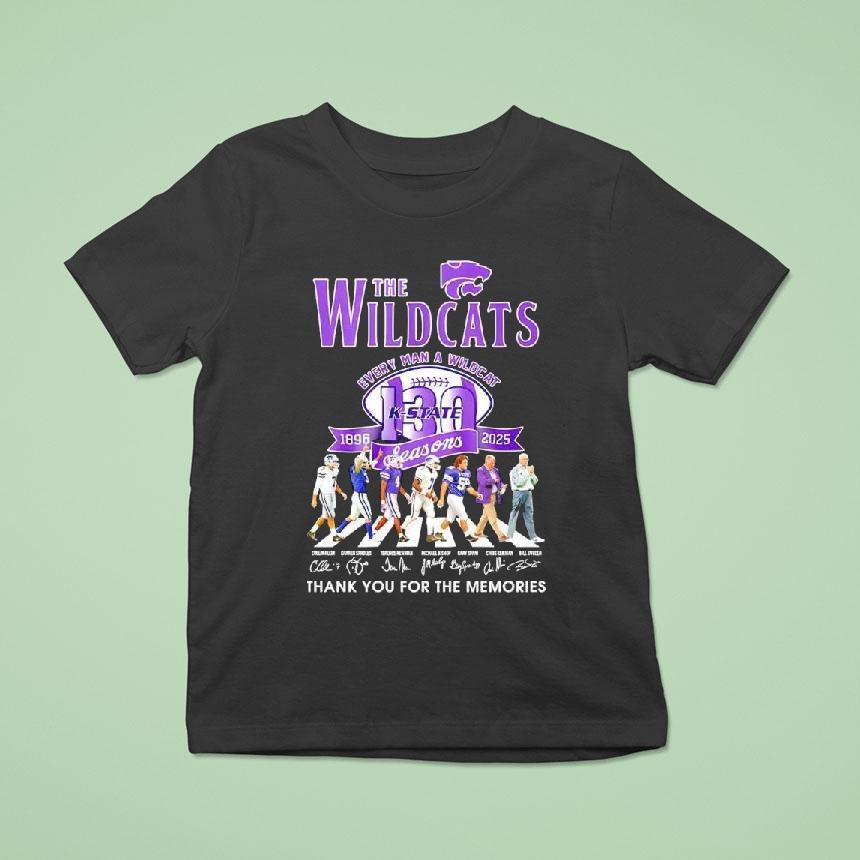 The Kansas State Wildcats Every Man A Wildcat Signatures Seasons T Shirt The Kansas State Wildcats Every Man A Wildcat Signatures Seasons T Shirt