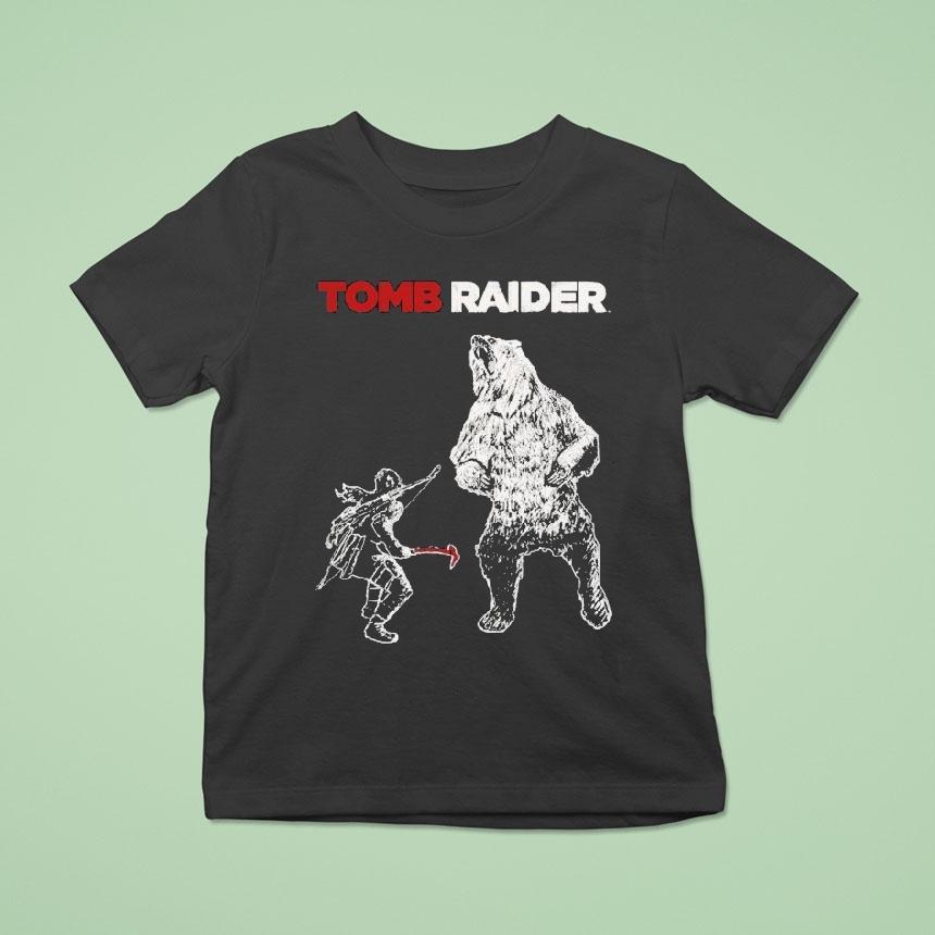 Tomb Raider Lara Vs Bear T Shirt Tomb Raider Lara Vs Bear T Shirt