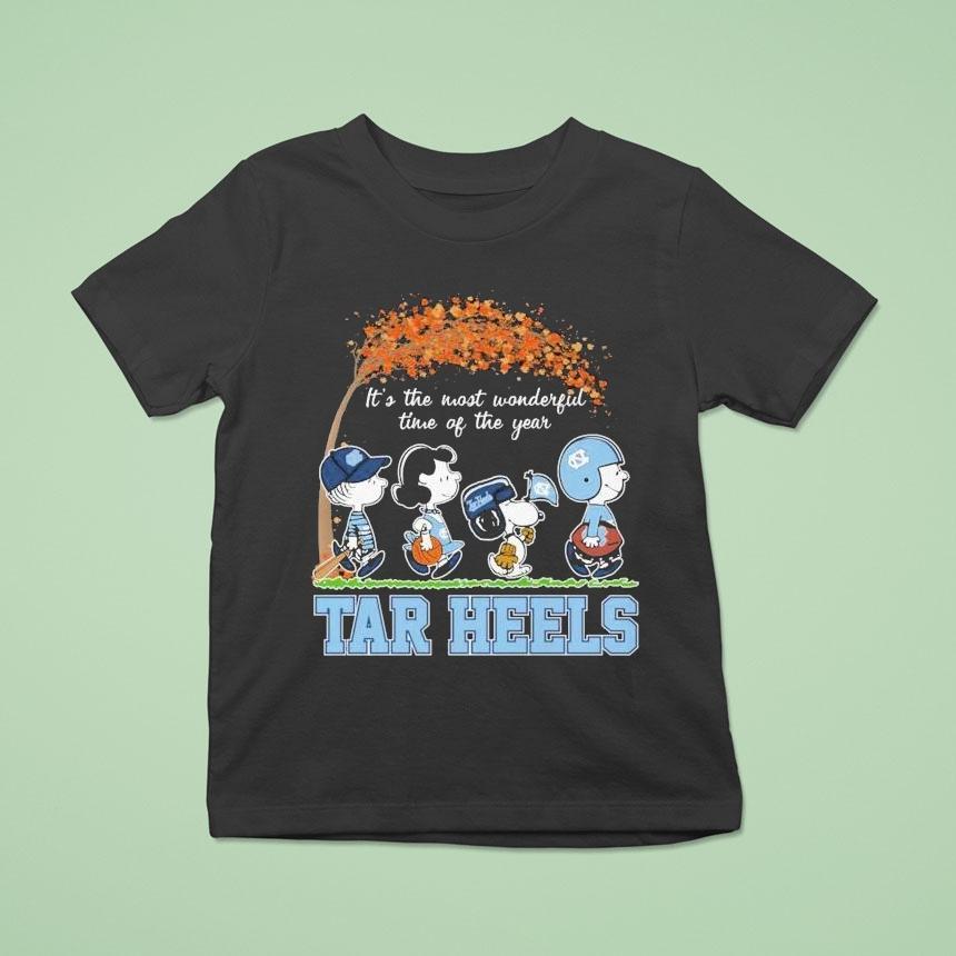 Unc North Carolina Tar Heels Snoopy The Peanuts It S The Most Wonderful Time Of The Year T Shirt Unc North Carolina Tar Heels Snoopy The Peanuts It S The Most Wonderful Time Of The Year T Shirt