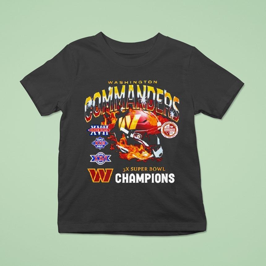 Washington Commanders X Super Bowl World Champions T Shirt Washington Commanders X Super Bowl World Champions T Shirt