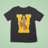 Wyoming Cowboys Wrestling Champion Brown Icon Logo T Shirt