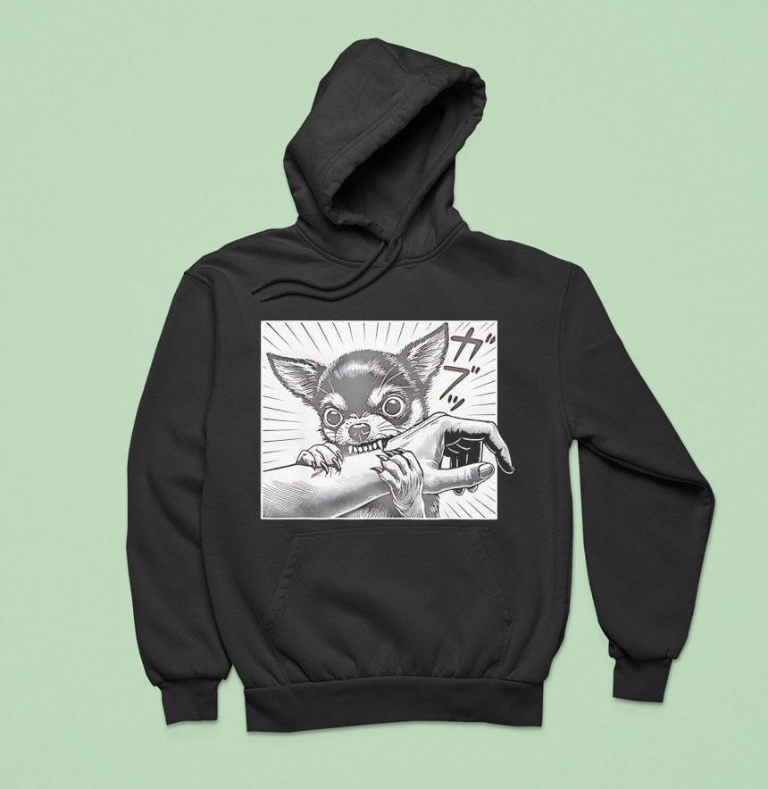Chihuahua Dog Bite Hand Chihuahua Lover Hoodie Chihuahua Dog Bite Hand Chihuahua Lover Hoodie