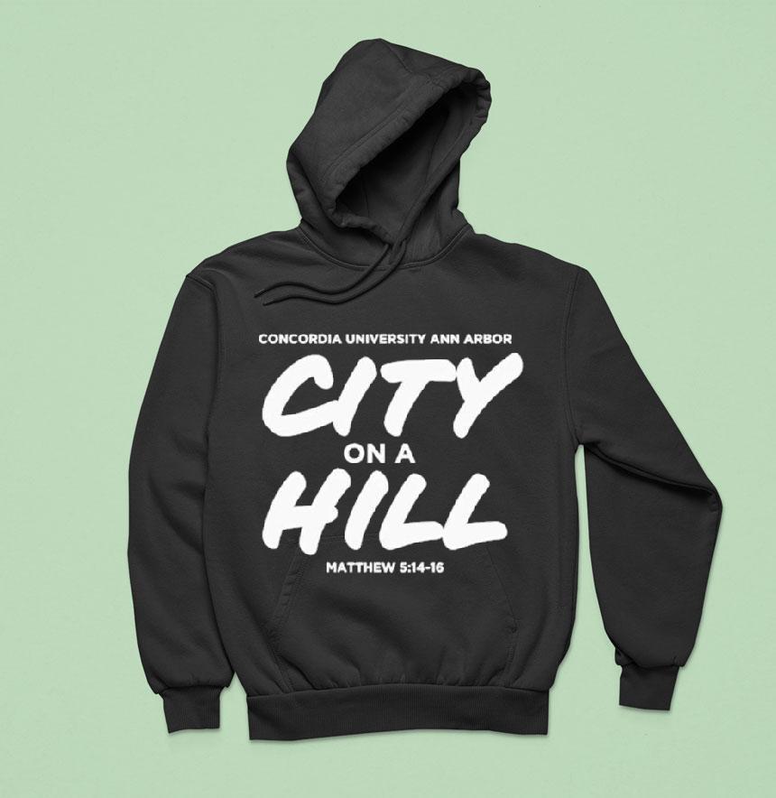 Concordia University Michigan City On A Hill Hoodie Concordia University Michigan City On A Hill Hoodie