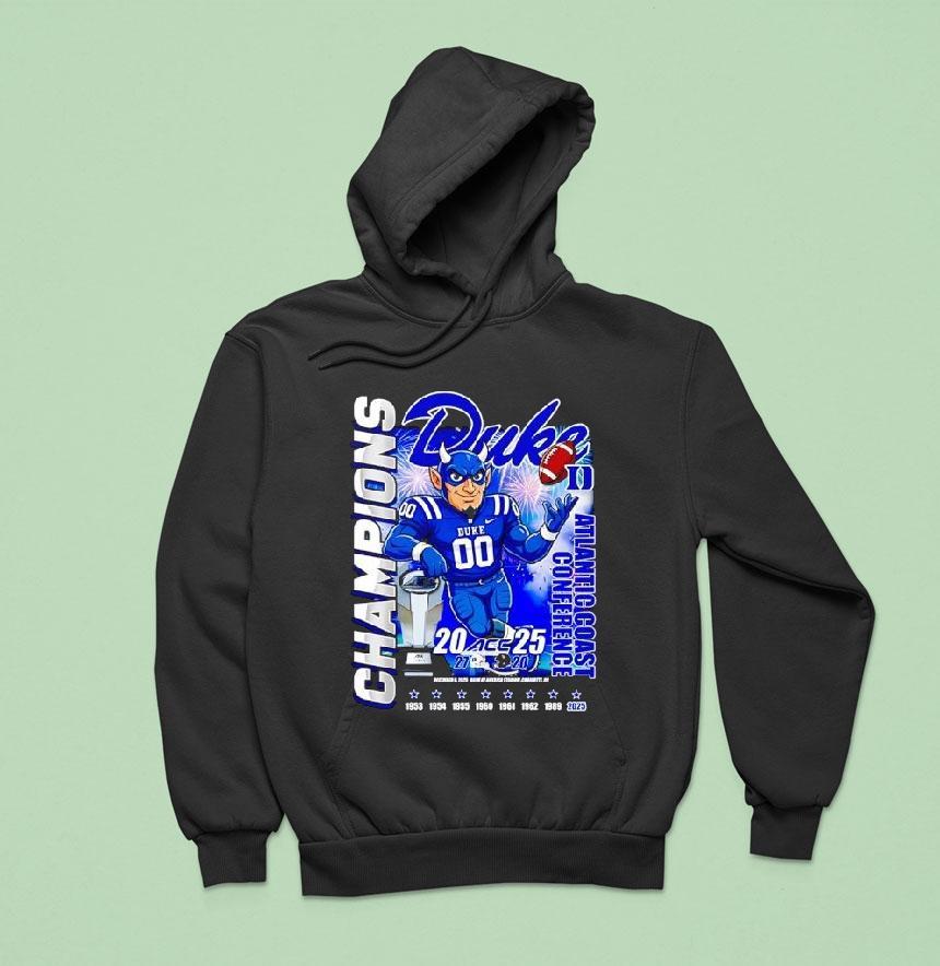 Duke Blue Devils Atlantic Coast Conference Champions Hoodie Duke Blue Devils Atlantic Coast Conference Champions Hoodie