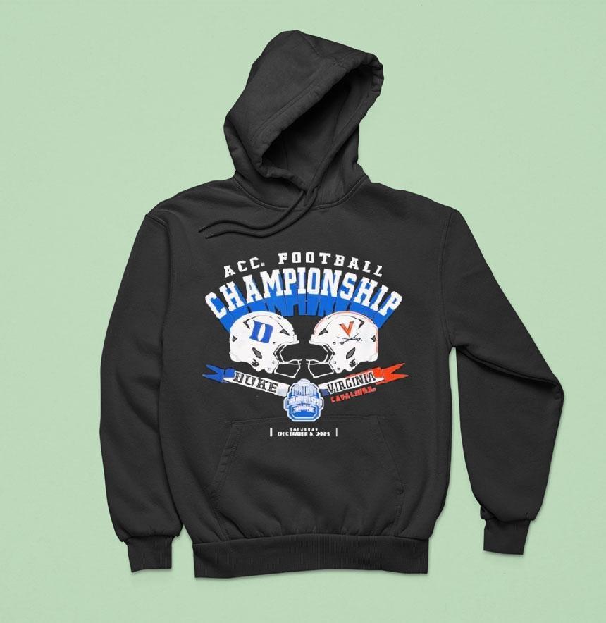 Duke Vs Virginia Acc Championship Football Dark Heather Hoodie Duke Vs Virginia Acc Championship Football Dark Heather Hoodie