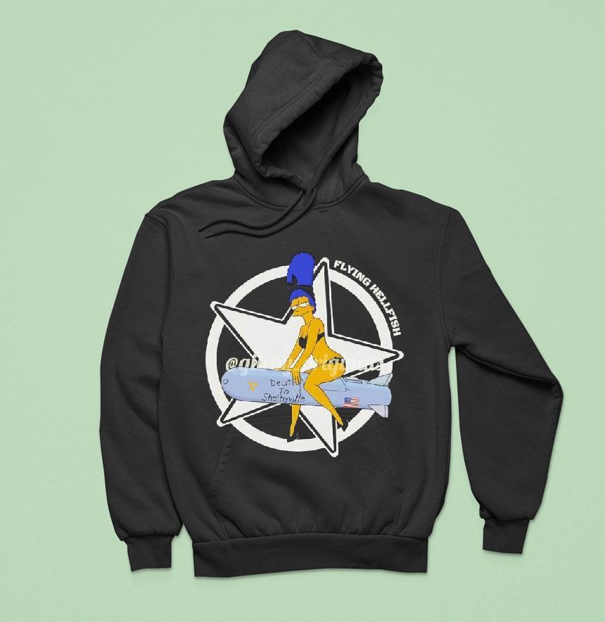 Flying Hellfish Death To Shelbyville Graphic Hoodie Flying Hellfish Death To Shelbyville Graphic Hoodie