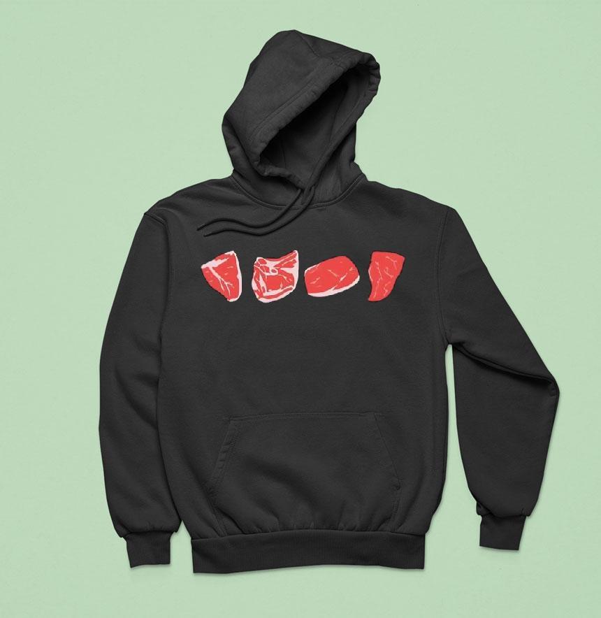 Four Meats Graphic Hoodie Four Meats Graphic Hoodie