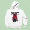 Ghost Racing Ghost Girl Red Flames Helme Hoodie