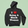 I Love Being A Black Woman Red Hear Hoodie