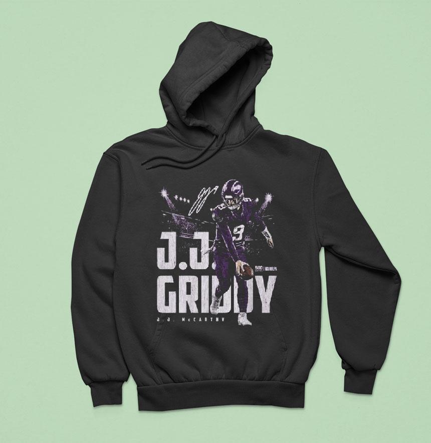 J J Mccarthy Minnesota Griddy Hoodie J J Mccarthy Minnesota Griddy Hoodie