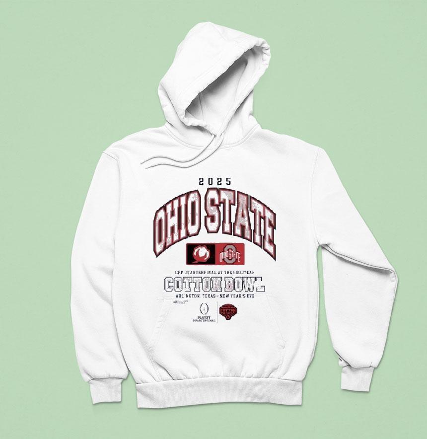 Ohio State Buckeyes Cfp Quarterfinal At The Goodyear Cotton Bowl Hoodie Ohio State Buckeyes Cfp Quarterfinal At The Goodyear Cotton Bowl Hoodie