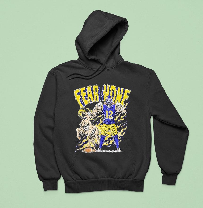 Puka Nacua Skeleton Fear None Los Angeles Rams Football Hoodie Puka Nacua Skeleton Fear None Los Angeles Rams Football Hoodie