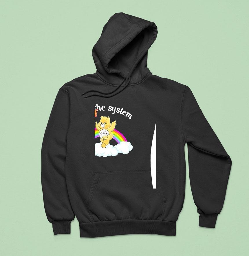 Teddy Resist Fck The System Rainbow Hoodie Teddy Resist Fck The System Rainbow Hoodie