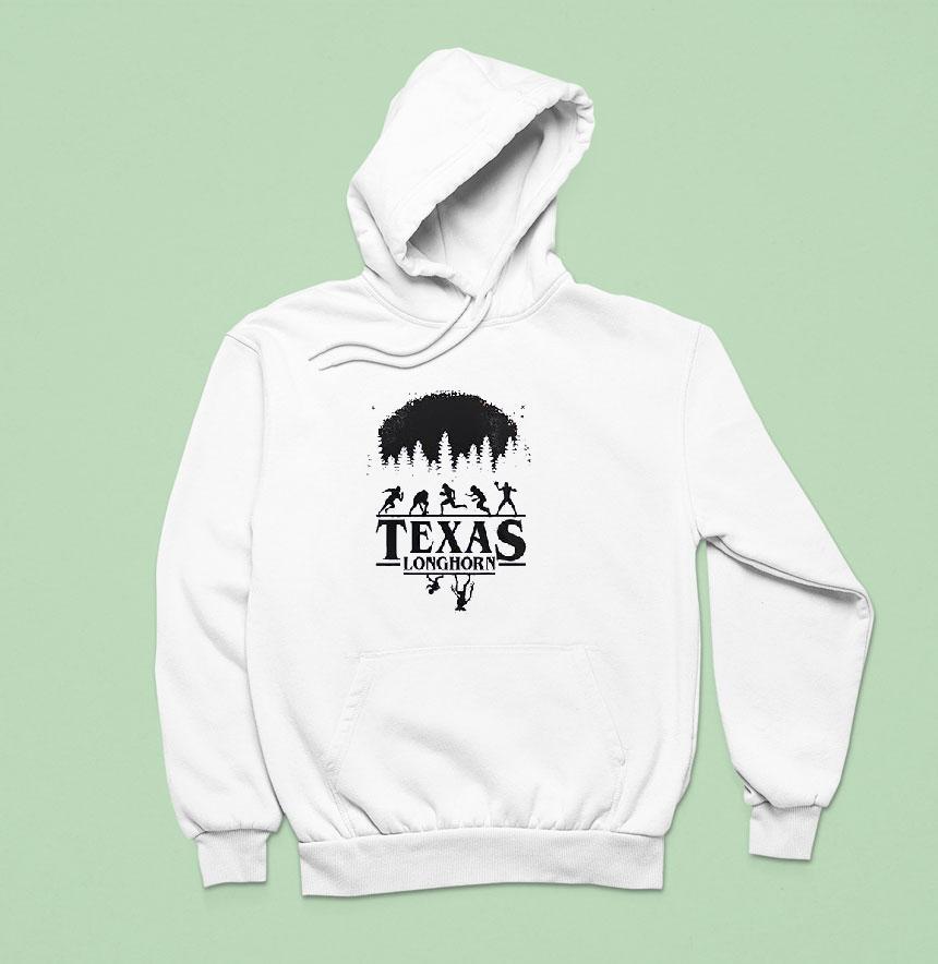 Texas Longhorns Stranger Things One Last Trange Adventure Logo Hoodie Texas Longhorns Stranger Things One Last Trange Adventure Logo Hoodie