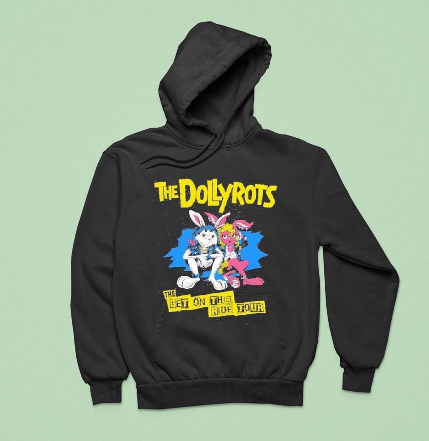 The Dollyrots The Get On This Ride Summer Tour Bunny Hoodie The Dollyrots The Get On This Ride Summer Tour Bunny Hoodie