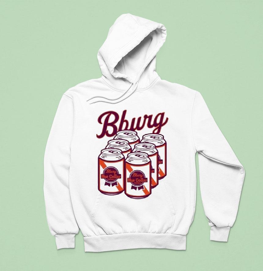 Virginia Tech Hokies Blue Collar Bburg Cans Hoodie Virginia Tech Hokies Blue Collar Bburg Cans Hoodie