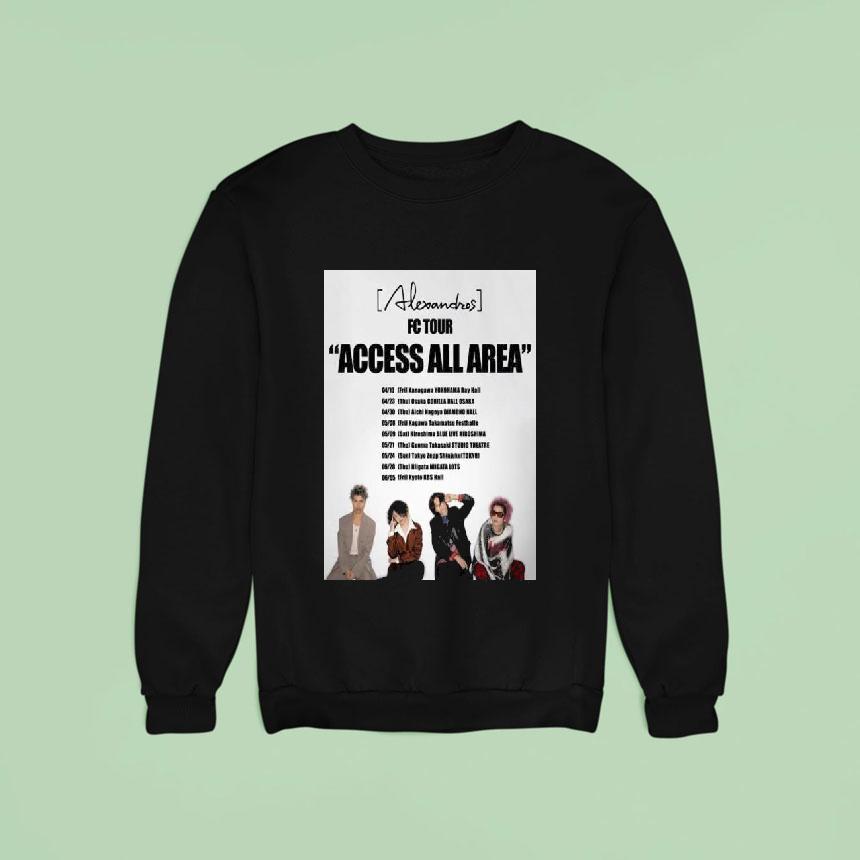 Alexandros Fc Tour Access All Area Sweatshirt Alexandros Fc Tour Access All Area Sweatshirt