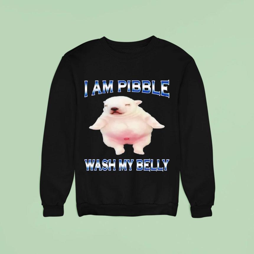 Am Pibble Wash My Belly Funny Dog Clean My Belly Meme Sweatshirt Am Pibble Wash My Belly Funny Dog Clean My Belly Meme Sweatshirt