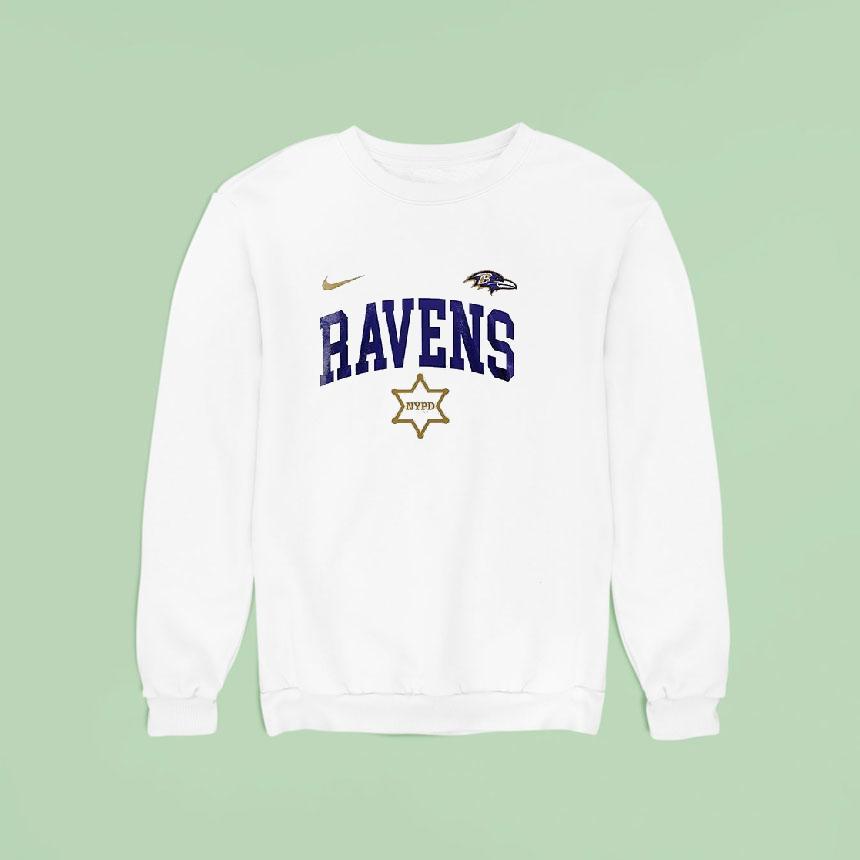 Baltimore Ravens Nypd Th Anniversary Logo Sweatshirt Baltimore Ravens Nypd Th Anniversary Logo Sweatshirt