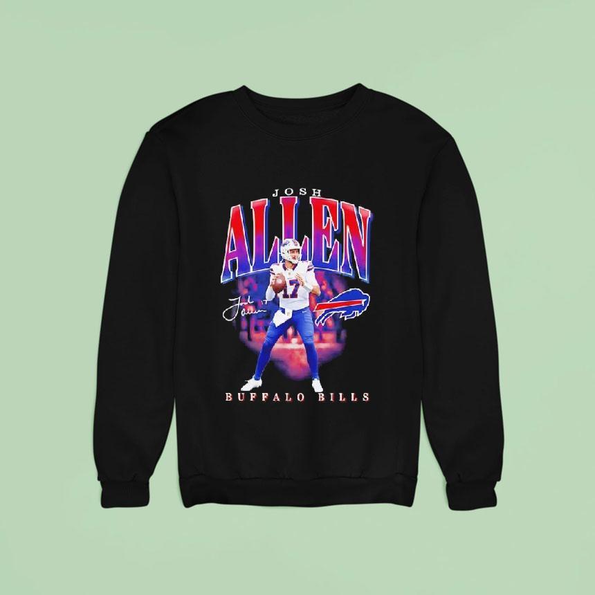 Buffalo Bills Josh Allen Player Hype Signatures Graphic Sweatshirt Buffalo Bills Josh Allen Player Hype Signatures Graphic Sweatshirt