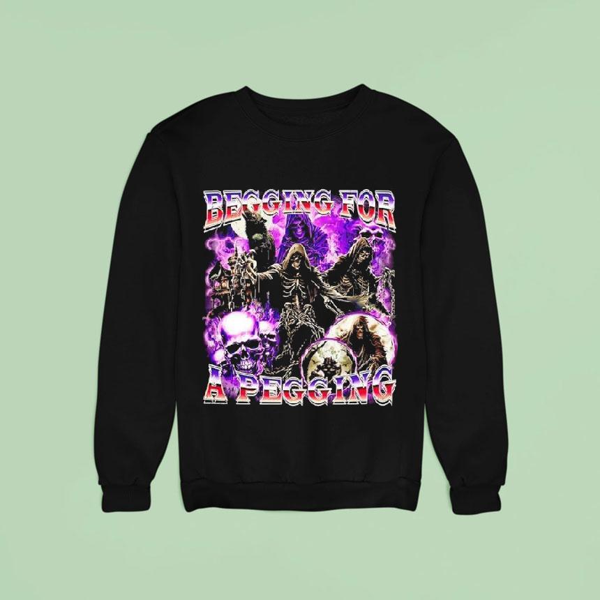Buy Begging For A Pegging Skeletal Figures Graphic Sweatshirt Buy Begging For A Pegging Skeletal Figures Graphic Sweatshirt