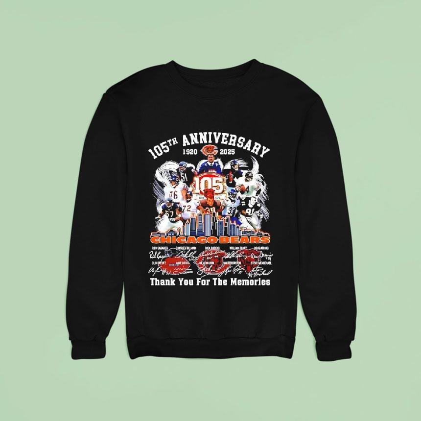 Chicago Bears Th Anniversary Skyline Thank You For The Memories Sweatshirt Chicago Bears Th Anniversary Skyline Thank You For The Memories Sweatshirt