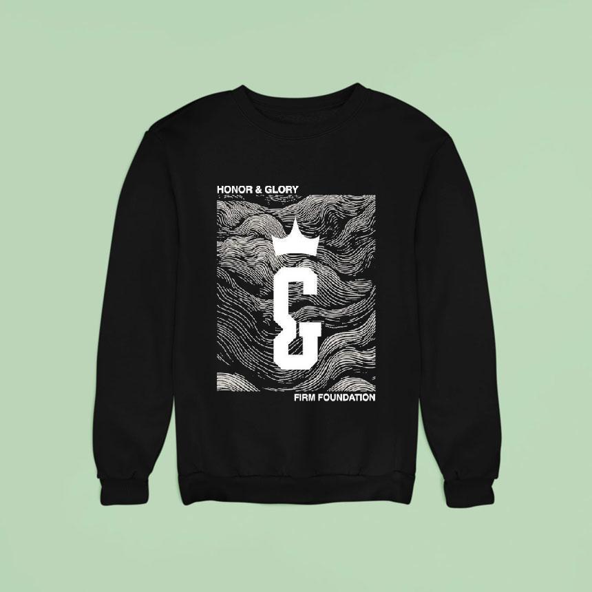 Disciple Honor Glory Firm Foundation Waves Sweatshirt Disciple Honor Glory Firm Foundation Waves Sweatshirt