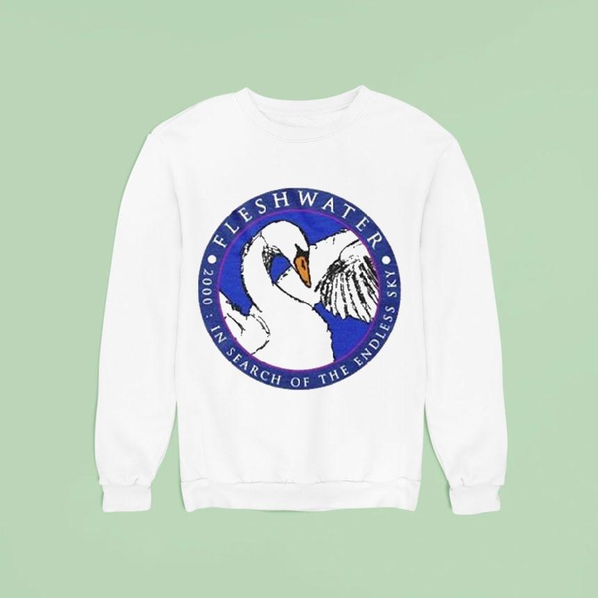 Fleshwater In Search Of The Endless Sky Swan Sweatshirt Fleshwater In Search Of The Endless Sky Swan Sweatshirt
