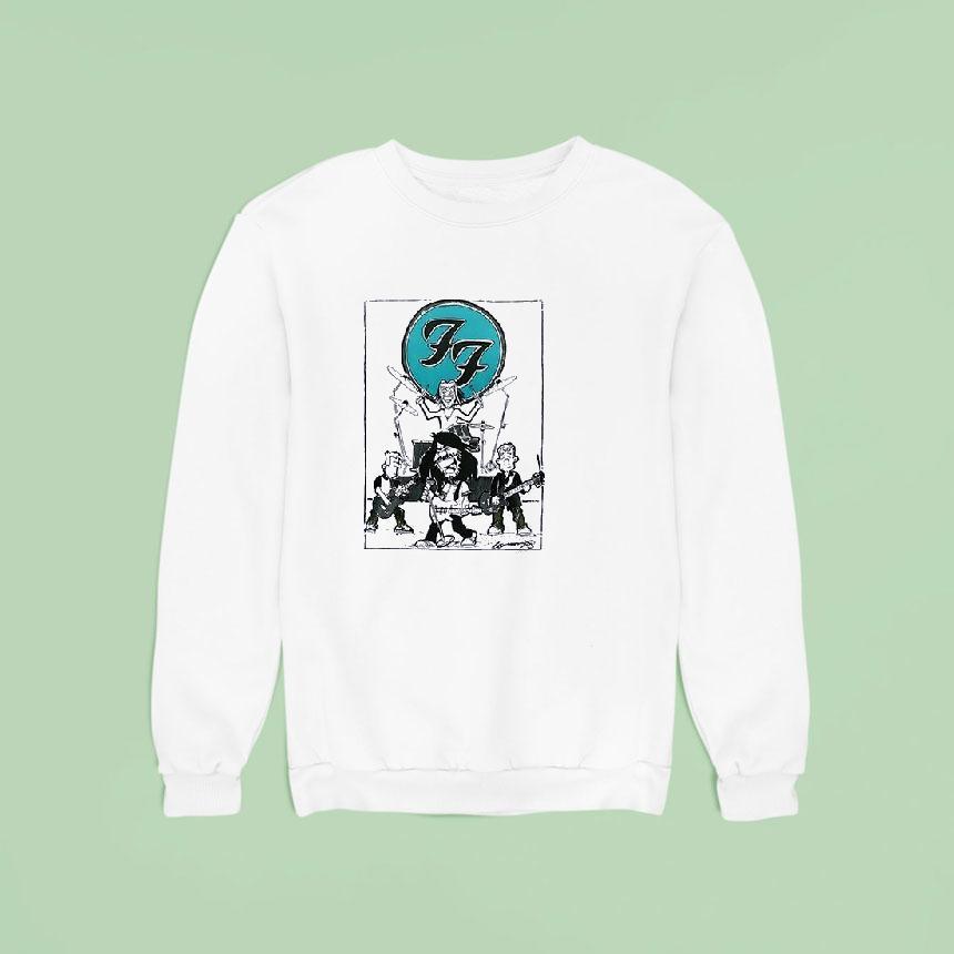 Foo Fighters Take Cover Caricature Art Dates Schedule Sweatshirt Foo Fighters Take Cover Caricature Art Dates Schedule Sweatshirt