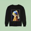 Frog Vermeer S Girl With A Pearl Earring Parody Meme Sweatshirt